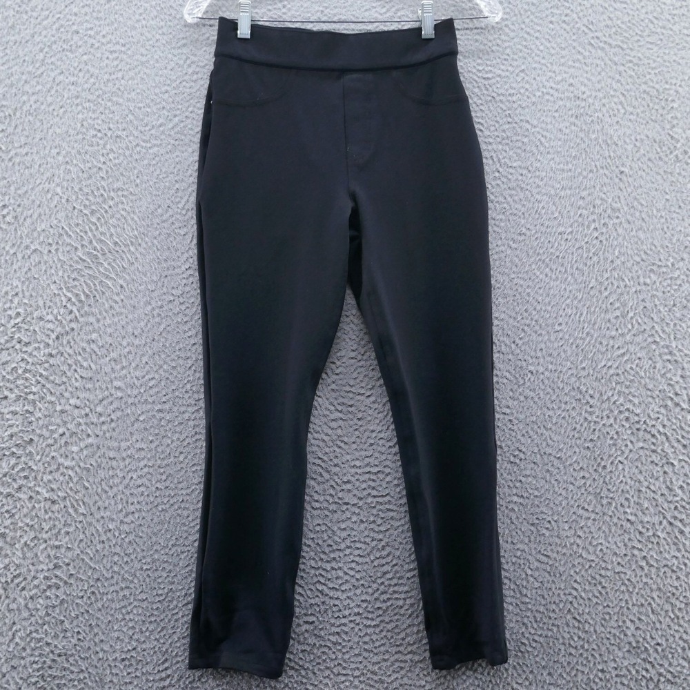 Spanx Womens Small Black Ponte Ankle Leggings High Rise Shaping Pull On Pants